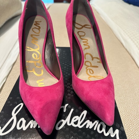Sam Edelman Dea pump in candy pink suede - Picture 1 of 12